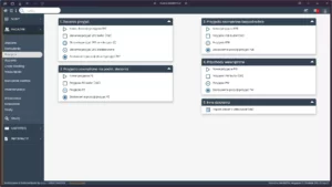 Panel przyjęć magazynowych z sekcjami zleceń, przyjęć zewnętrznych, przychodów wewnętrznych i operacji dodatkowych w systemie Studio WMS.net.
