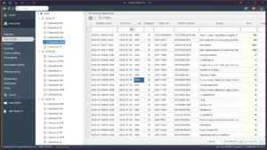 Lista dokumentów magazynowych WZB z datami, ilościami, nazwami artykułów i numerami SKU w systemie Studio WMS.net