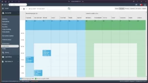 Kalendarz z harmonogramem zleceń przyjęć i wydań towarów w module Magazyn systemu Studio WMS.ne