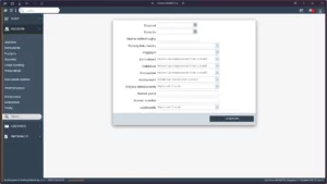 Formularz filtrowania danych magazynowych według dat, kontrahenta, dokumentu i lokalizacji w systemie Studio WMS.net