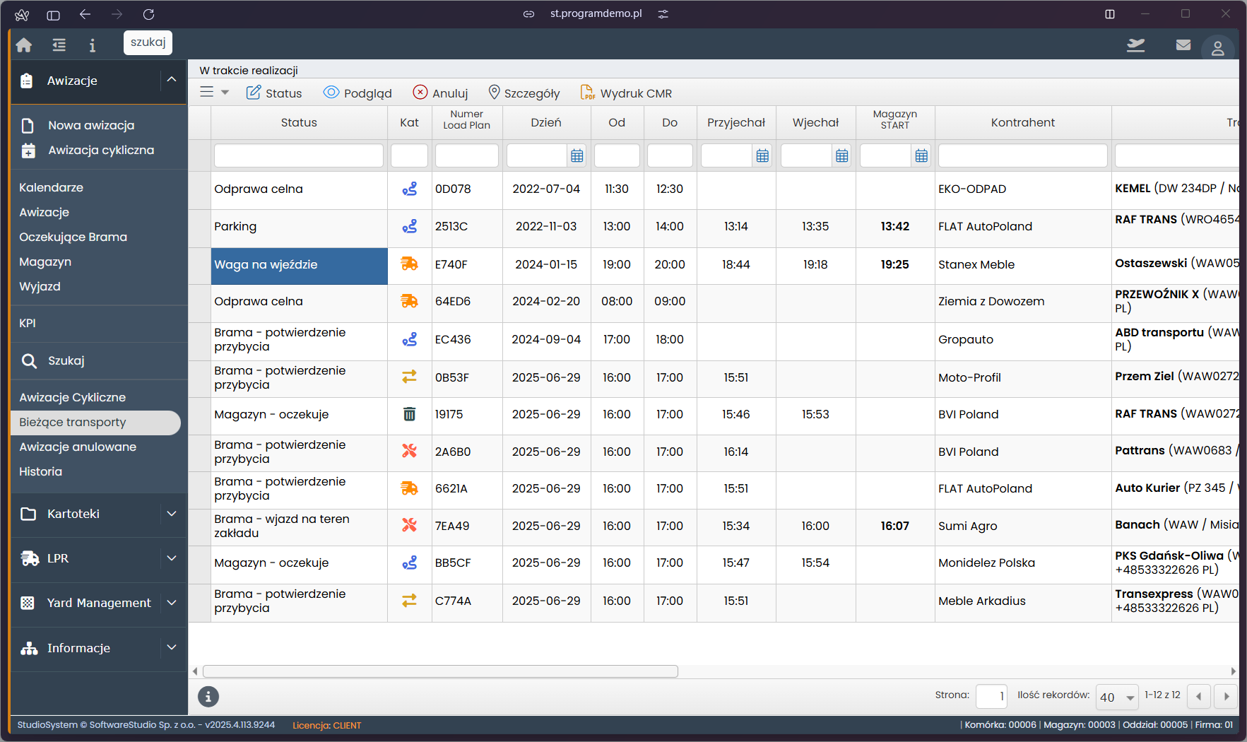 Program awizacji dostaw