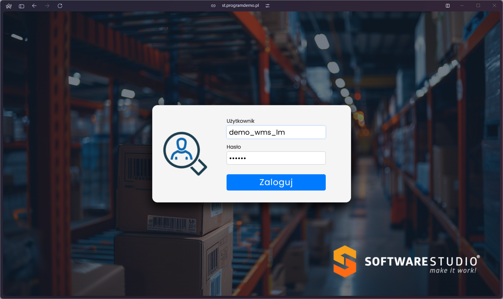 System obsługi magazynu