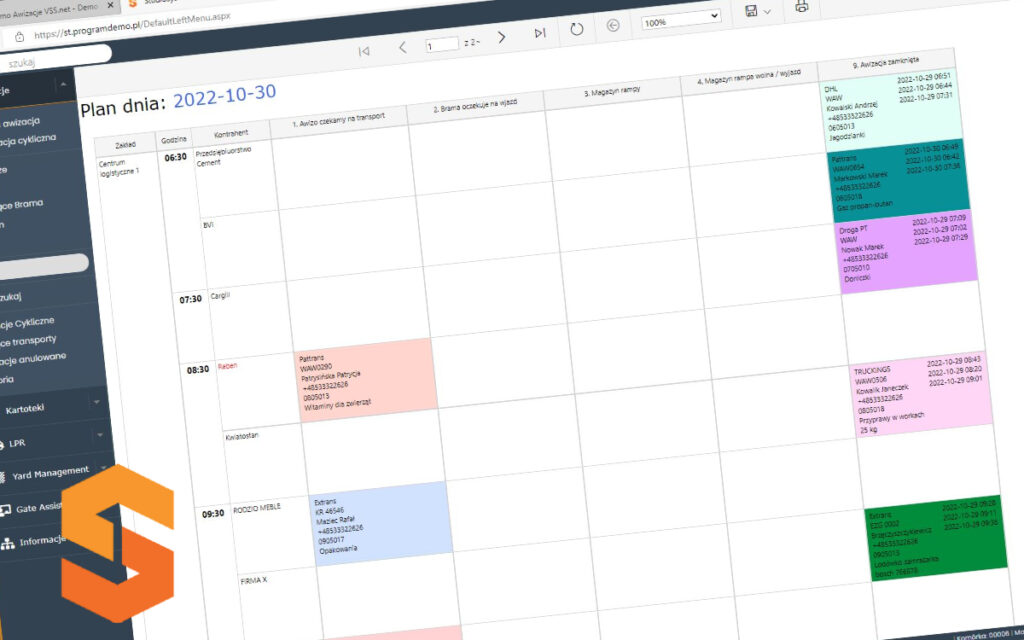 Kalendarz rezerwacji Excel - Demo on line