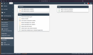 Widok modułu raportów w systemie VSS.net z zestawieniem analiz transportów i ocen kontrahentów.