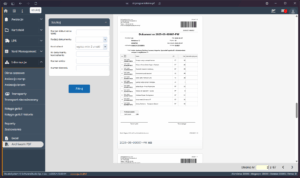 Widok modułu Archiwum PDF w systemie VSS.net z podglądem dokumentu magazynowego w formacie PDF.