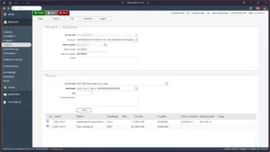 Formularz wydania z magazynu z listą pozycji i szczegółami dokumentu WZB