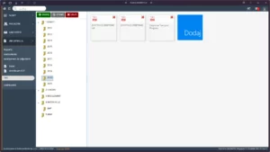 Panel plików z katalogami rocznymi i dokumentami PDF w systemie Studio WMS.net