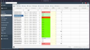 Lista dokumentów przyjęć PZ w buforze z danymi kontrahentów, ilościami i numerami zleceń