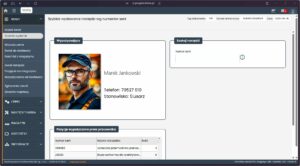 Ekran szybkiego wydawania narzędzi z danymi pracownika i wyszukiwaniem po numerze serii