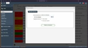 Okno tworzenia zlecenia naprawy z polami numeru dokumentu i terminu realizacji