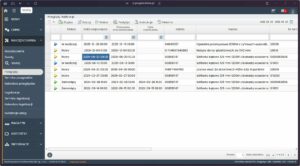 Tabela z listą przeglądów i kalibracji narzędzi z datami i statusami