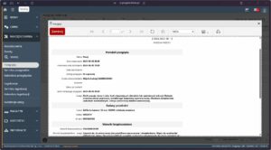 Widok protokołu przeglądu narzędzia z danymi i warunkami bezpieczeństwa.