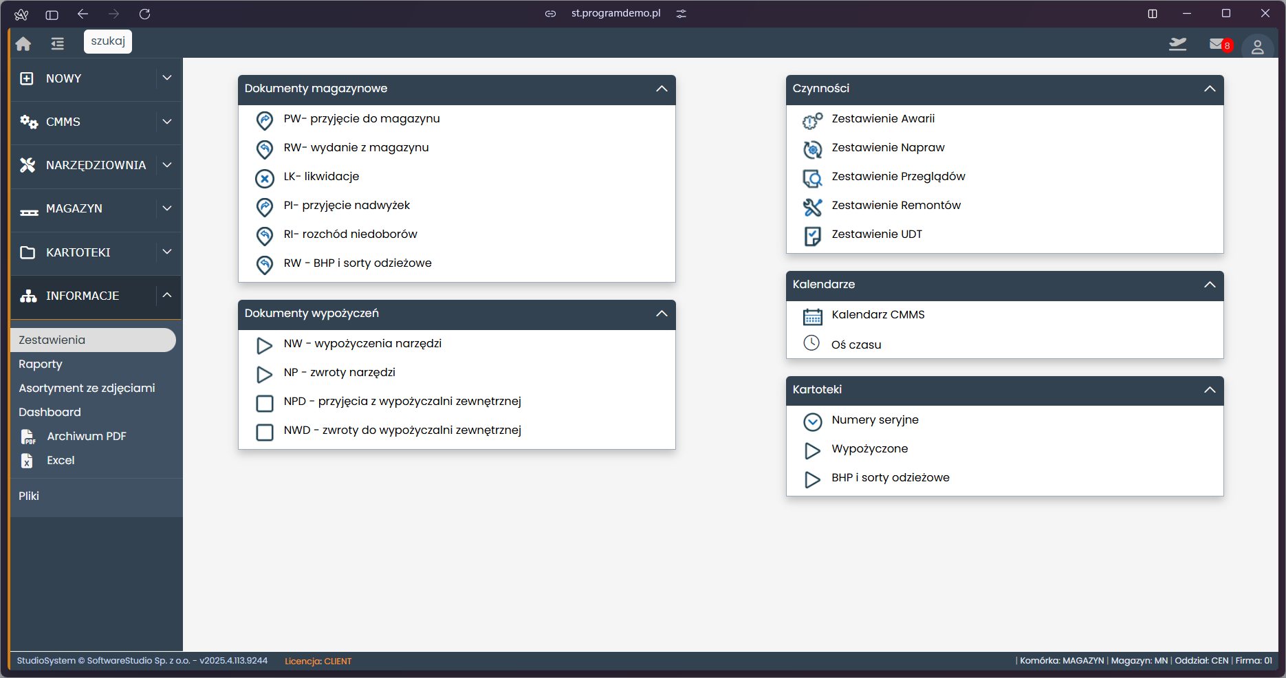 Oprogramowanie do zarządzania obiektami i procesami konserwacji