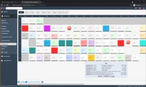 Wizualizacja graficzna zajętości miejsc składowych w systemie magazynowym Studio WMS.net od SoftwareStudio.